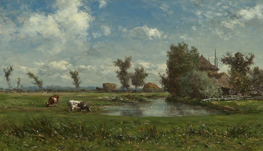 Willem_Roelofs_Koeien_bij_een_plas