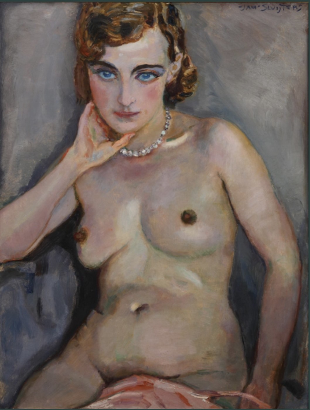 Naakt met ketting sluijters