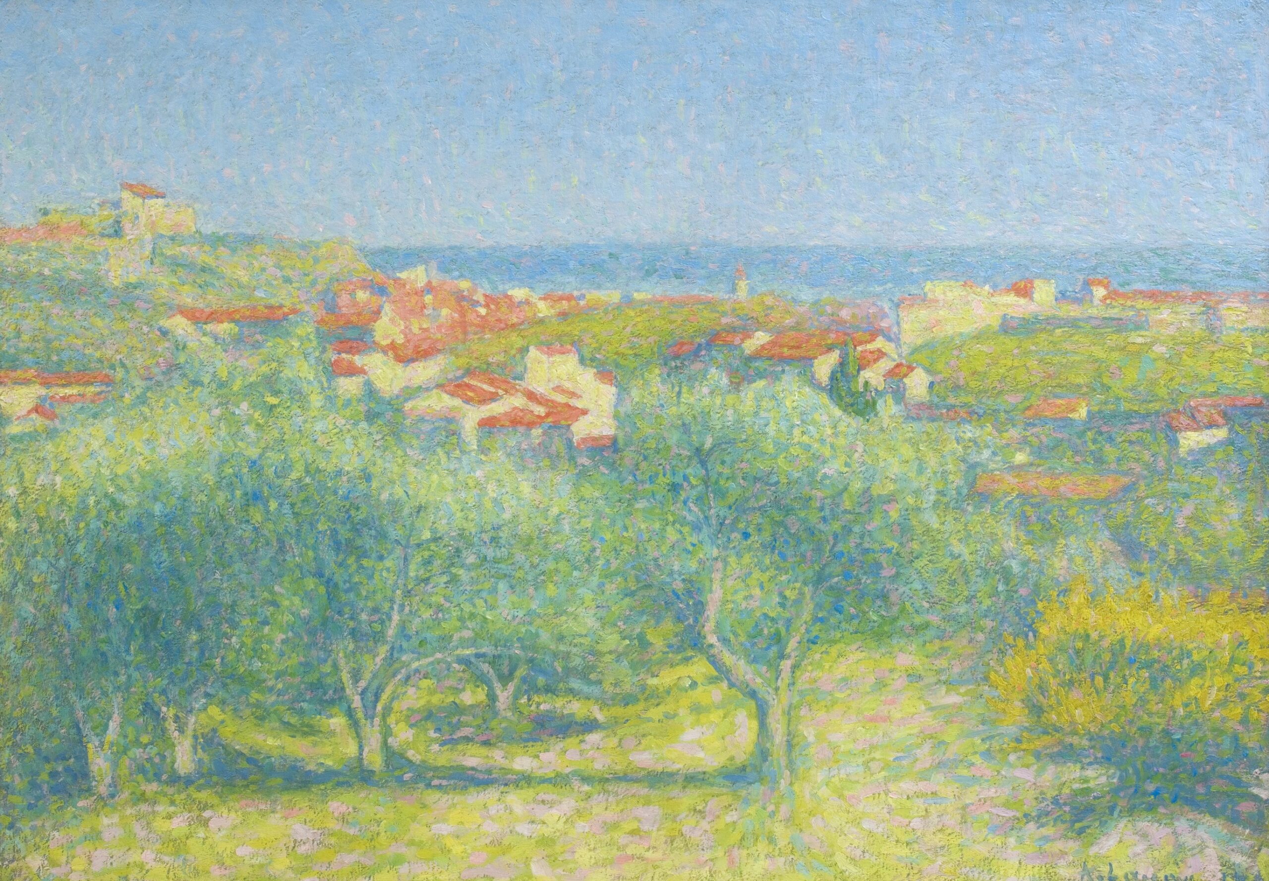 Lauge, Achille, Vue de Collioure zonder met lijst